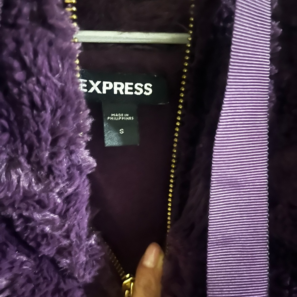 Express Purple Teddy Jackets - image 3